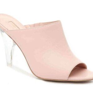 Avec Les Filles Pink Crystal Heel Mule